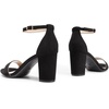 image:imageDREAM PAIRS Womens Chunky Block Heel Sandals Open Toe Ankle Strap Dress Shoes Comfortable Wedding Guest Heels for Party Prom and Formal EventsBlackSuede
