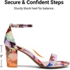 image:imageDREAM PAIRS Womens Chunky Block Heel Sandals Open Toe Ankle Strap Dress Shoes Comfortable Wedding Guest Heels for Party Prom and Formal EventsFloral