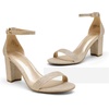image:imageDREAM PAIRS Womens Chunky Block Heel Sandals Open Toe Ankle Strap Dress Shoes Comfortable Wedding Guest Heels for Party Prom and Formal EventsGoldGlitter