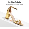 image:imageDREAM PAIRS Womens Chunky Block Heel Sandals Open Toe Ankle Strap Dress Shoes Comfortable Wedding Guest Heels for Party Prom and Formal EventsGoldmetallic