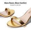 image:imageDREAM PAIRS Womens Chunky Block Heel Sandals Open Toe Ankle Strap Dress Shoes Comfortable Wedding Guest Heels for Party Prom and Formal EventsGoldmetallic