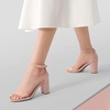 image:imageDREAM PAIRS Womens Chunky Block Heel Sandals Open Toe Ankle Strap Dress Shoes Comfortable Wedding Guest Heels for Party Prom and Formal EventsNudeClear