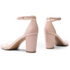 image:imageDREAM PAIRS Womens Chunky Block Heel Sandals Open Toe Ankle Strap Dress Shoes Comfortable Wedding Guest Heels for Party Prom and Formal EventsNudeClear
