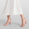 image:imageDREAM PAIRS Womens Chunky Block Heel Sandals Open Toe Ankle Strap Dress Shoes Comfortable Wedding Guest Heels for Party Prom and Formal EventsNudeClear