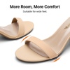 image:imageDREAM PAIRS Womens Chunky Block Heel Sandals Open Toe Ankle Strap Dress Shoes Comfortable Wedding Guest Heels for Party Prom and Formal EventsNudeNubuck