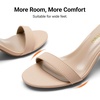 image:imageDREAM PAIRS Womens Chunky Block Heel Sandals Open Toe Ankle Strap Dress Shoes Comfortable Wedding Guest Heels for Party Prom and Formal EventsNudeSuede