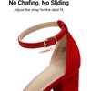 image:imageDREAM PAIRS Womens Chunky Block Heel Sandals Open Toe Ankle Strap Dress Shoes Comfortable Wedding Guest Heels for Party Prom and Formal EventsRed1