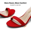 image:imageDREAM PAIRS Womens Chunky Block Heel Sandals Open Toe Ankle Strap Dress Shoes Comfortable Wedding Guest Heels for Party Prom and Formal EventsRed1