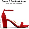 image:imageDREAM PAIRS Womens Chunky Block Heel Sandals Open Toe Ankle Strap Dress Shoes Comfortable Wedding Guest Heels for Party Prom and Formal EventsRed1