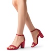 image:imageDREAM PAIRS Womens Chunky Block Heel Sandals Open Toe Ankle Strap Dress Shoes Comfortable Wedding Guest Heels for Party Prom and Formal EventsRedRhinestone