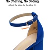 image:imageDREAM PAIRS Womens Chunky Block Heel Sandals Open Toe Ankle Strap Dress Shoes Comfortable Wedding Guest Heels for Party Prom and Formal EventsRoyalBlue