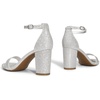 image:imageDREAM PAIRS Womens Chunky Block Heel Sandals Open Toe Ankle Strap Dress Shoes Comfortable Wedding Guest Heels for Party Prom and Formal EventsSilverGlitter