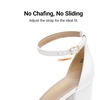 image:imageDREAM PAIRS Womens Chunky Block Heel Sandals Open Toe Ankle Strap Dress Shoes Comfortable Wedding Guest Heels for Party Prom and Formal EventsWhitePu