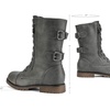 image:imageDREAM PAIRS Womens Mid Calf Builtin Wallet Pocket Lace up Military Combat BootsTerrangrey