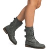 image:imageDREAM PAIRS Womens Mid Calf Builtin Wallet Pocket Lace up Military Combat BootsTerrangrey