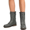 image:imageDREAM PAIRS Womens Mid Calf Builtin Wallet Pocket Lace up Military Combat BootsTerrangrey