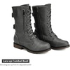 image:imageDREAM PAIRS Womens Mid Calf Builtin Wallet Pocket Lace up Military Combat BootsTerrangrey