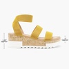 image:imageDREAM PAIRS Womens Open Toe Elastic Ankle Strap Casual Flatform Platform Wedges SandalsYellow