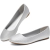 image:imageDREAM PAIRS Womens SoleSimple Ballerina Walking Flats ShoesSilverGlitter