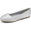 image:imageDREAM PAIRS Womens SoleSimple Ballerina Walking Flats ShoesSilverGlitter