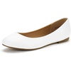 image:imageDREAM PAIRS Womens SoleSimple Ballerina Walking Flats ShoesWhitePu