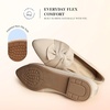 image:imageDREAM PAIRS Flats for Women Pointed Toe Knit Ballet Flats with Bow Foldable Comfortable Dress Shoes for Work Office Business Casual TravelNude