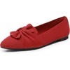 image:imageDREAM PAIRS Flats for Women Pointed Toe Knit Ballet Flats with Bow Foldable Comfortable Dress Shoes for Work Office Business Casual TravelRed