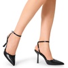 image:imageDREAM PAIRS High Heels for Women Closed Pointed Toe Dress Shoes for Women Ankle Strap Stiletto Heel Party Wedding Sexy Pump ShoesBlackpu