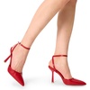 image:imageDREAM PAIRS High Heels for Women Closed Pointed Toe Dress Shoes for Women Ankle Strap Stiletto Heel Party Wedding Sexy Pump ShoesRedpu