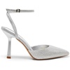 image:imageDREAM PAIRS High Heels for Women Closed Pointed Toe Dress Shoes for Women Ankle Strap Stiletto Heel Party Wedding Sexy Pump ShoesSilverglitter