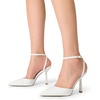 image:imageDREAM PAIRS High Heels for Women Closed Pointed Toe Dress Shoes for Women Ankle Strap Stiletto Heel Party Wedding Sexy Pump ShoesWhitepu