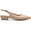 image:imageDREAM PAIRS Kitten Slingback Low Block Heels for Women Pointed Closed Toe Business Dress Shoes Wedding Party Comfortable Pumps ShoesNude