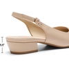 image:imageDREAM PAIRS Kitten Slingback Low Block Heels for Women Pointed Closed Toe Business Dress Shoes Wedding Party Comfortable Pumps ShoesNude