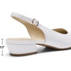 image:imageDREAM PAIRS Kitten Slingback Low Block Heels for Women Pointed Closed Toe Business Dress Shoes Wedding Party Comfortable Pumps ShoesWhite