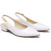 image:imageDREAM PAIRS Kitten Slingback Low Block Heels for Women Pointed Closed Toe Business Dress Shoes Wedding Party Comfortable Pumps ShoesWhite