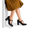 image:imageDREAM PAIRS Low Chunky Heels for Women TStrap Mary Jane Pumps Wedding Dress ShoesBlackPu