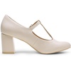 image:imageDREAM PAIRS Low Chunky Heels for Women TStrap Mary Jane Pumps Wedding Dress ShoesNudePu