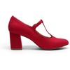 image:imageDREAM PAIRS Low Chunky Heels for Women TStrap Mary Jane Pumps Wedding Dress ShoesRed