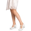 image:imageDREAM PAIRS Low Chunky Heels for Women TStrap Mary Jane Pumps Wedding Dress ShoesWhitePu