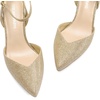 image:imageDREAM PAIRS Pointed Closed Toe Kitten Heels Stiletto Ankle Strap Womens Pumps Shoes for Women Wedding Party Dress SandalsGoldglitter