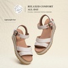 image:imageDREAM PAIRS Wedge Sandals for Women Espadrille Platform Sandals Open Toe Ankle Strap Low Wedges Heel Comfortable Sandals for SummerBeige