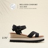 image:imageDREAM PAIRS Wedge Sandals for Women Espadrille Platform Sandals Open Toe Ankle Strap Low Wedges Heel Comfortable Sandals for SummerBlack