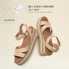 image:imageDREAM PAIRS Wedge Sandals for Women Espadrille Platform Sandals Open Toe Ankle Strap Low Wedges Heel Comfortable Sandals for SummerNatural