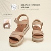 image:imageDREAM PAIRS Wedge Sandals for Women Espadrille Platform Sandals Open Toe Ankle Strap Low Wedges Heel Comfortable Sandals for SummerNude