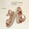 image:imageDREAM PAIRS Wedge Sandals for Women Espadrille Platform Sandals Open Toe Ankle Strap Low Wedges Heel Comfortable Sandals for SummerNude