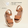 image:imageDREAM PAIRS Wedge Sandals for Women Espadrille Platform Sandals Open Toe Ankle Strap Low Wedges Heel Comfortable Sandals for SummerTan