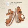 image:imageDREAM PAIRS Wedge Sandals for Women Espadrille Platform Sandals Open Toe Ankle Strap Low Wedges Heel Comfortable Sandals for SummerTan