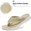 image:imageDREAM PAIRS Womens Arch Support Soft Cushion Flip Flops Thong SandalsBeige