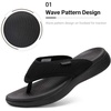 image:imageDREAM PAIRS Womens Arch Support Soft Cushion Flip Flops Thong SandalsBlack