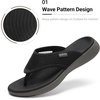 image:imageDREAM PAIRS Womens Arch Support Soft Cushion Flip Flops Thong SandalsBlackGrey